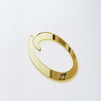 Зеркальный акриловый топпер цифра "0" 7см