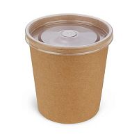 Стаканчик для торта с собой "Cake to go" с прозрачной крышкой, 500мл