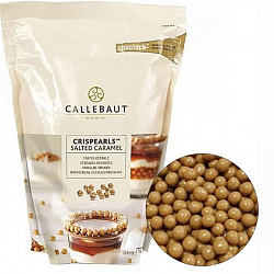 Шоколадные драже соленая карамель Crispearls, 50г.