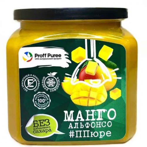 Пюре замороженное Манго Proff Puree (Без сахара), 500г