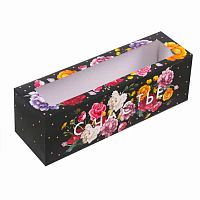 Коробка для макаронс "Счастье" 5,5*18*5,5см