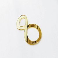 Зеркальный акриловый топпер цифра "8" 7см
