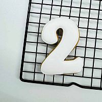Пряник имбирный "2" белый, 8см