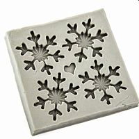 Молд "Четыре снежинки" 7,8*7,8см