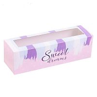 Коробка для макаронс "Sweet dreams" 18*5,5*5,5см