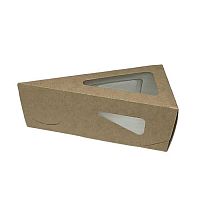 Коробка картон для кусочка тортика, крафт 16*16*8*6см